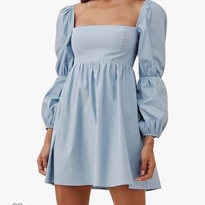 Light blue long sleeve dress